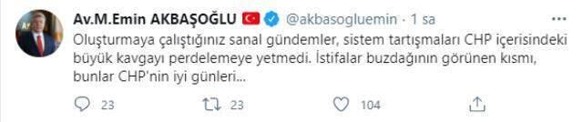 3 vekilin istifasından sonra AK Partili Emin Akbaşoğlu'ndan dikkat çeken paylaşım: Bunlar CHP'nin iyi günleri