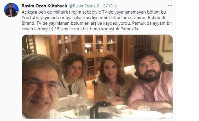 Nobel Edebiyat Ödüllü Yazar Orhan Pamuk'un Rasim Ozan Kütahyalı ile çekildiği fotoğraflar gündem yarattı
