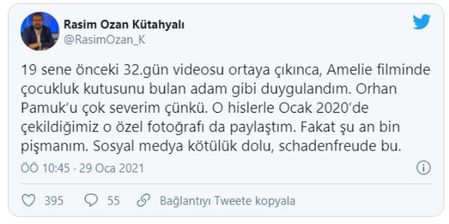 Rasim Ozan'dan Orhan Pamuk'la çekildiği fotoğrafa gelen eleştirilere yanıt: Çok pişmanım, sosyal medya kötülük dolu