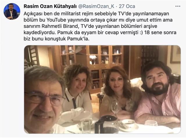 Rasim Ozan'dan Orhan Pamuk'la çekildiği fotoğrafa gelen eleştirilere yanıt: Çok pişmanım, sosyal medya kötülük dolu