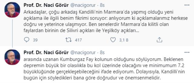 Prof. Dr. Naci Görür'den büyük İstanbul depremi için korkutan tahmin: Minimum 7,2 büyüklüğünde