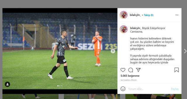 Beşiktaş ile anlaşan futbolcu Bilal Ceylan, Eskişehirspor'a veda etti Beşiktaş ile anlaşan futbolcu Bilal Ceylan, Eskişehirspor'a veda etti