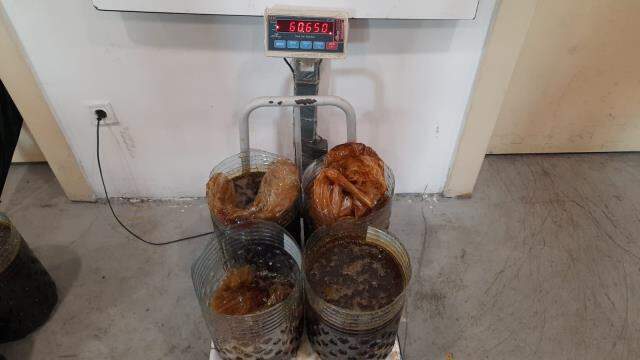 Stepne lastiğe zulalanmış şekilde bulunan kaçak balın piyasa değeri cep yakıyor