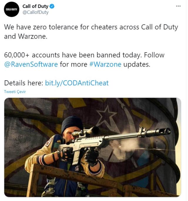 Call of Duty: Warzone 60 bin hileciyi banladı