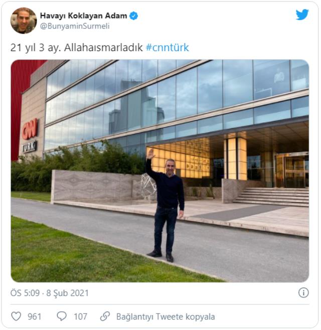 Bünyamin Sürmeli, CNN Türk'e veda etti