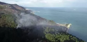 KASTAMONU - (DRONE) Ormanlık alan ve mahallede etkili olan yangın kontrol altına alındı