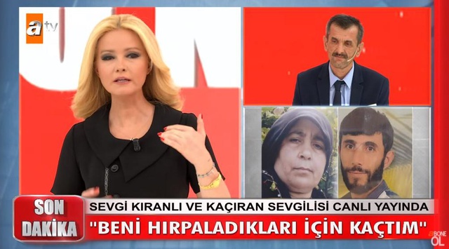 Kendisinden 15 yaş küçük adama kaçan kadının canlı yayındaki itirafları şaşkına çevirdi Kendisinden 15 yaş küçük adama kaçan kadının canlı yayındaki itirafları şaşkına çevirdi