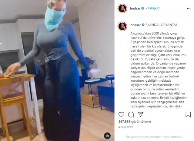 Hande Sarıoğlu, işine mal olan dans videosunu bir kez daha paylaşıp ateş püskürdü