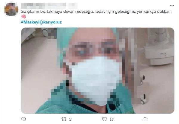 Twitter'da 'maskeyi çıkarıyoruz' etiketiyle yapılan paylaşımlara Bilim Kurulu Üyesi Prof. Dr. İlhan'dan tepki