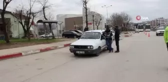 Çan'da sokağa çıkma kısıtlamalarında trafik denetimleri devam ediyor