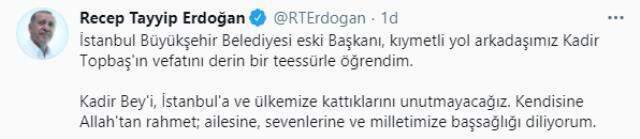 Son Dakika! Eski İstanbul Büyükşehir Belediye Başkanı Kadir Topbaş hayatını kaybetti