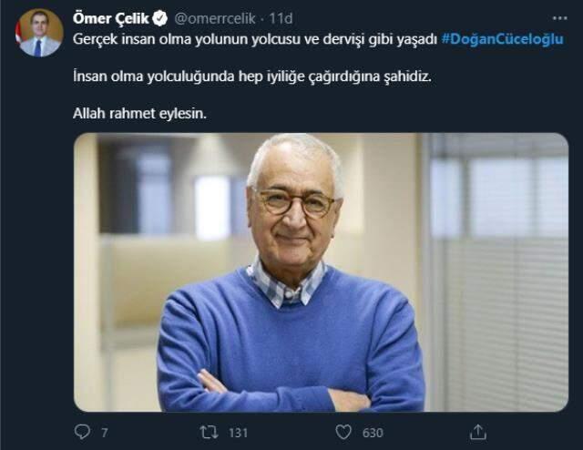 Doğan Cüceloğlu'nun ölümünün ardından paylaşılan başsağlığı mesajları