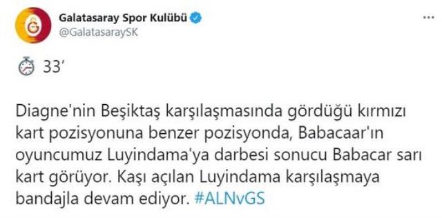 Tepki çeken pozisyon sonrası Galatasaray'dan Diagne'li paylaşım