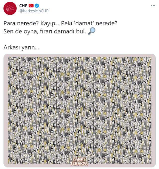 Tüm gözler 'Saat 13.00'te damadı buluyoruz' paylaşımı yapan CHP'ye çevrildi