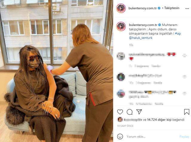 Usta sanatçı Bülent Ersoy koronavirüs aşısı oldu Usta sanatçı Bülent Ersoy koronavirüs aşısı oldu