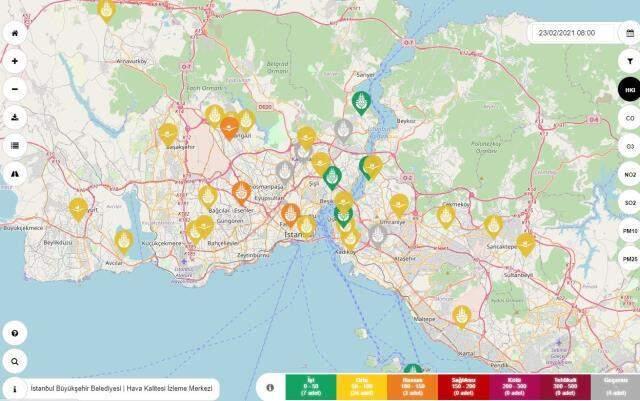 İstanbul'da korkutan görüntü! Hava kirliliği Sultangazi, Aksaray, Esenler, Bağcılar ve Kadıköy'de 'hassas' seviyeye ulaştı