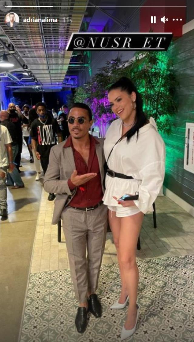 Adriana Lima ve Nusret Gökçe aynı karede! Aralarındaki boy farkı dikkat çekti