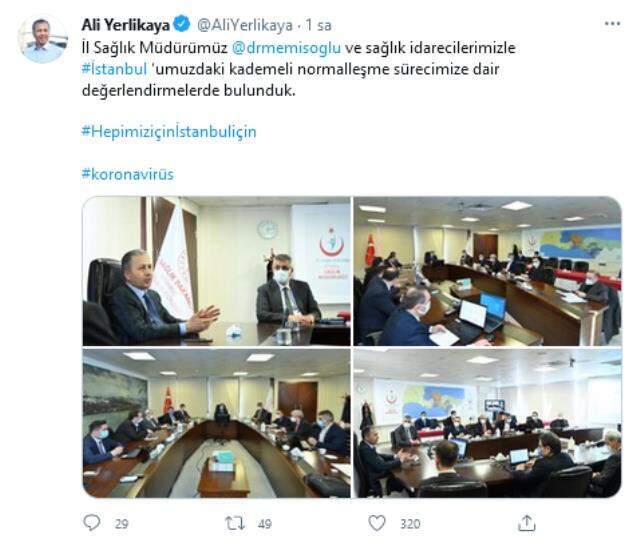 Kabine toplantısı öncesi İstanbulluları heyecanlandıran toplantı! Normalleşme süreci konuşuldu Kabine toplantısı öncesi İstanbulluları heyecanlandıran toplantı! Normalleşme süreci konuşuldu