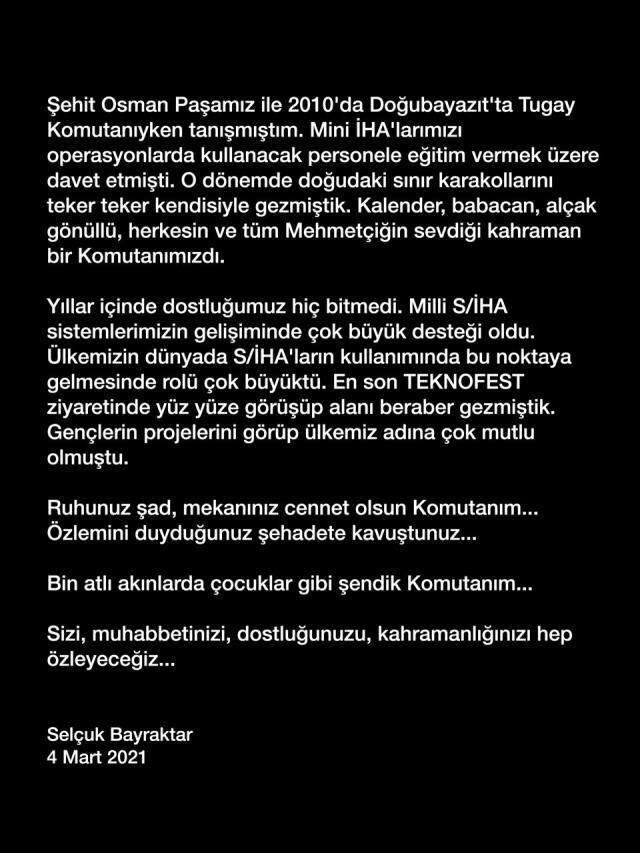 Selçuk Bayraktar, 2010'da tanıştığı şehit Korgeneral Erbaş'ı anlattı: SİHA sistemlerinin gelişimine büyük katkı sağladı