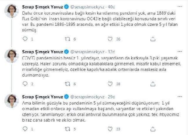 Bilim Kurulu Üyesi Prof. Dr. Serap Şimşek Yavuz: Varyantların katkısıyla 3'üncü piki yaşamak üzereyiz