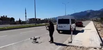 Hassa'da drone destekli trafik denetimi