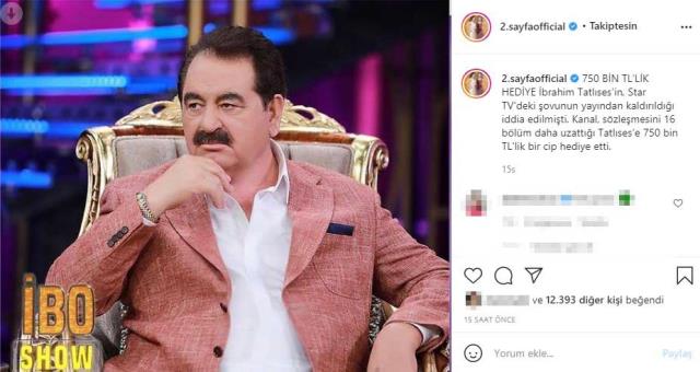 İbo Show final yapmadan devam edecek! Kanal yönetiminden İbrahim Tatlıses'e 750 bin TL'lik hediye geldi