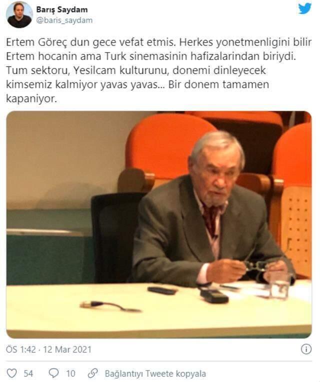 Türk sinemasına iz bırakan usta yönetmen Ertem Göreç yaşamını yitirdi