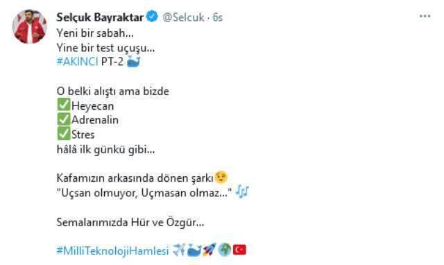 AKINCI İHA, Gelişmiş Sistem Tanımlama Testi'ni başarıyla tamamladı