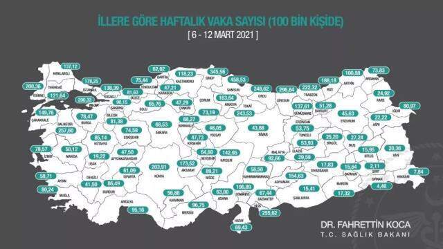 Normalleşme hayal oldu! Samsun, koronavirüs risk haritasında zirvede yer aldı Normalleşme hayal oldu! Samsun, koronavirüs risk haritasında zirvede yer aldı