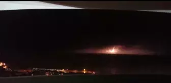 Giresun'da şimşek ve yıldırımlar gökyüzünü aydınlattı
