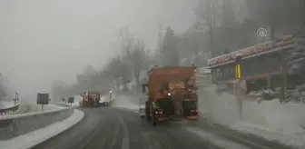 Bolu Dağı'nda kar yağışı etkili oluyor