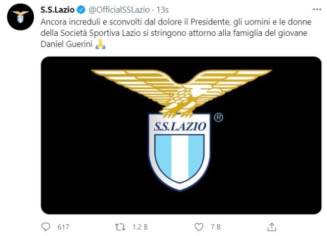 Lazio'nun 19 yaşındaki futbolcusu Daniel Guerini trafik kazasında hayatını kaybetti