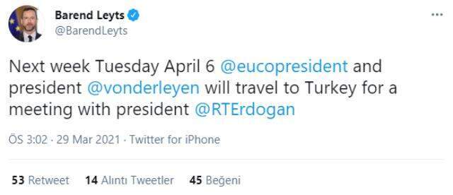 Tarih belli oldu! AB konsey başkanı 6 Nisan'da Türkiye'ye geliyor
