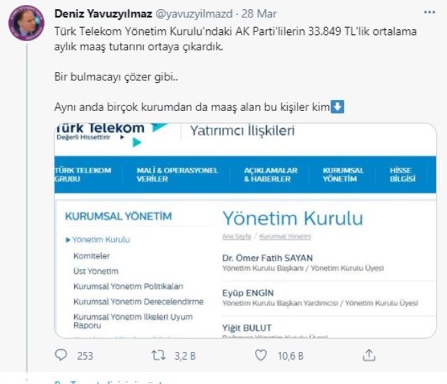 CHP'li Yavuzyılmaz'dan bomba iddia: Cumhurbaşkanı Başdanışmanı Yiğit Bulut'un aylık maaşı 200 bin lira