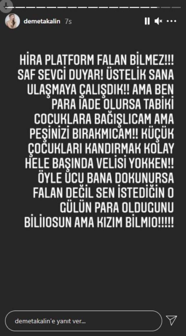 Demet Akalın TikTok kurbanı oldu! Küçük kızı, canlı yayınını izlediği kişiye tam 7 bin TL yolladı