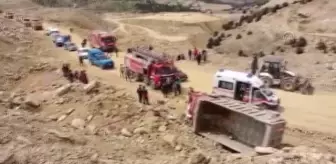 Son dakika: Barit madeninde uçuruma devrilen kamyonun sürücüsü öldü