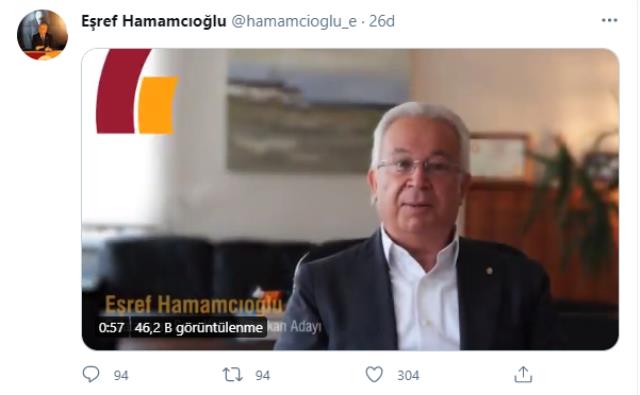 Son Dakika: Eşref Hamamcıoğlu, Galatasaray Kulübü başkanlığına resmen aday oldu