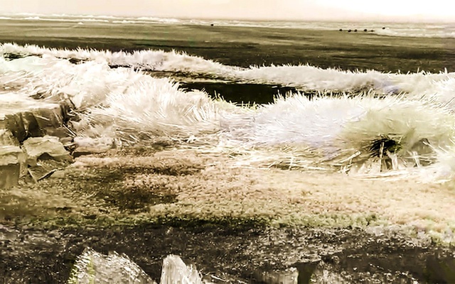 Çıldır gölünde çözülme başlayınca 'kristal göl'e dönüştü Çıldır gölünde çözülme başlayınca 'kristal göl'e dönüştü