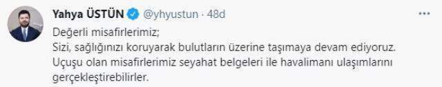THY'den yeni kısıtlama sonrası açıklama Açıklaması THY'den yeni kısıtlama sonrası açıklama Açıklaması