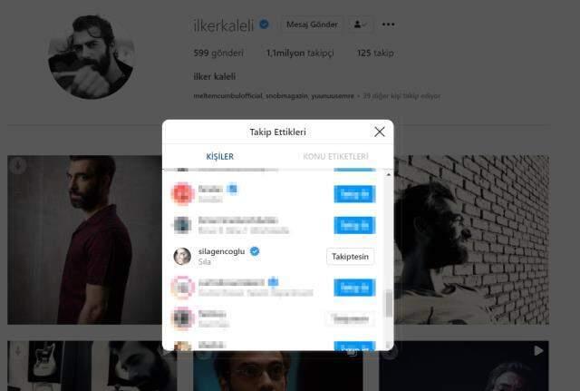 Aşk yaşamaya başlayan Sıla ve İlker Kaleli, sosyal medyadan birbirini takibe aldı