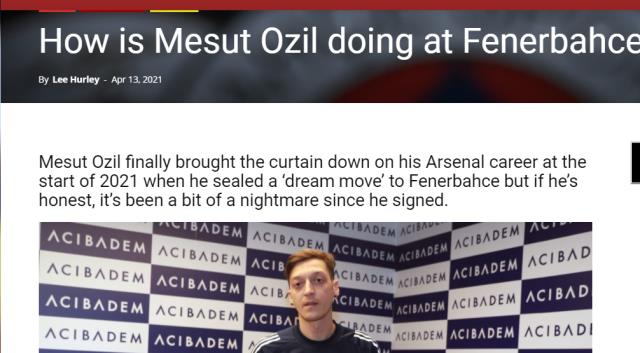 İngiliz basınından Mesut yorumu: 'Arsenal'dan gitti ama dürüst olalım Fenerbahçe kabus oldu'