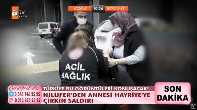 İkinci kez evli adama kaçan Nilüfer, Esra Erol'un stüdyosunda annesine saldırdı