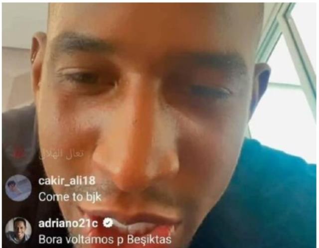 Canlı yayında Talisca'ya, 'Hadi Beşiktaş'a dönelim' çağrısı yapan Adriano, sosyal medyayı ayağa kaldırdı