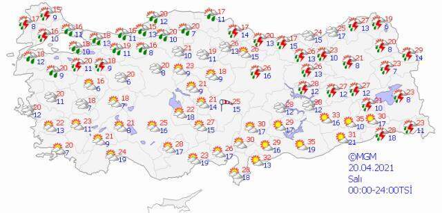 Pazartesi günü İstanbul dahil 43 ilde sağanak yağış bekleniyor