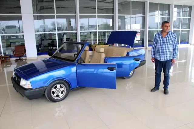 Görenler gözlerine inanamıyor! Hurda otomobil, üstü açık lüks otomobile döndü