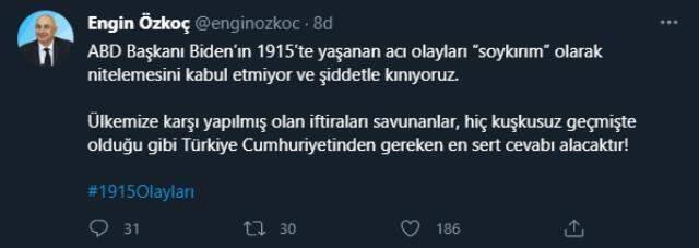 Son Dakika: ABD Başkanı Biden'ın skandal soykırım sözlerine Türkiye'den tepki yağıyor