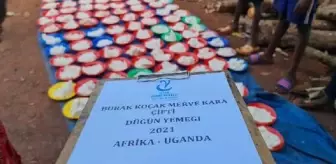 Düğün yemeğini Afrika'da verdiler