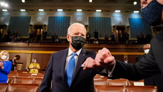 Biden ilk kez Kongre'nin ortak oturumuna hitap etti: 'Amerika yeniden ilerliyor'