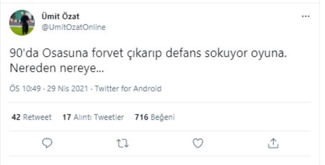 Ümit Özat, Emre Belözoğlu'nun peşini bırakmıyor! 'FETÖ' tartışması yaşayan ikilinin gerilimini şimdi de 'Osasuna' göndermesi yükseltecek