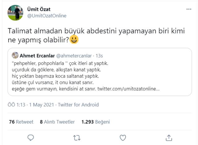 Ümit Özat'a 'Hain, alçak' diyen gazeteci Ahmet Ercanlar'a aynı sertlikte yanıt: Yalıtımlı cam takdırdık da havlama sesi duyulmuyor